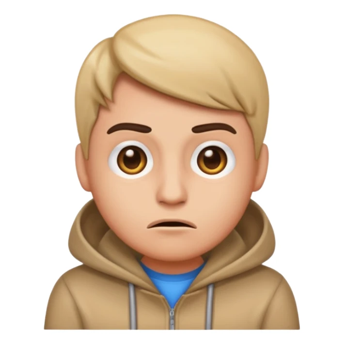 emoji with a suspicious expression looking at an internet scammer YouTuber sticker