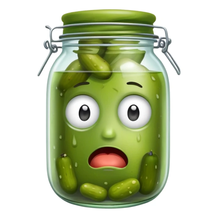 Someone in a pickle sticker