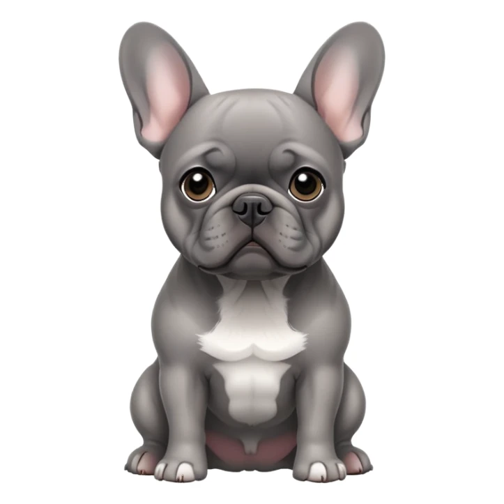 Grey Frenchie dog  sticker