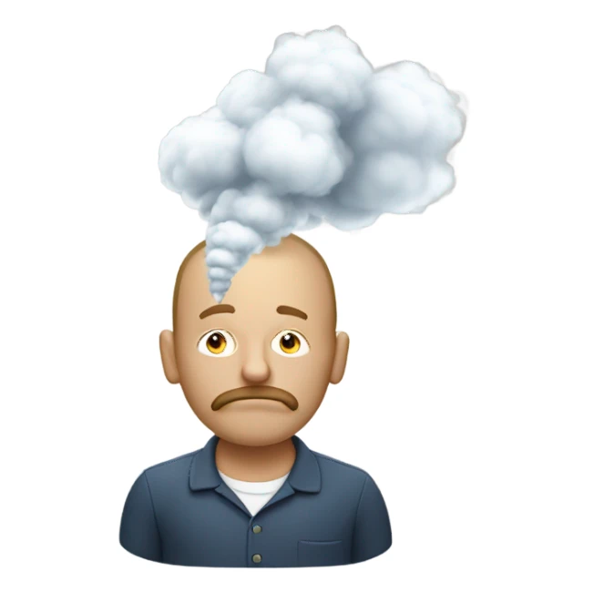 Large white person vaping sticker