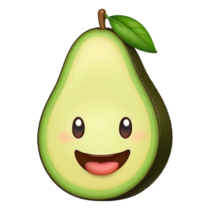 Aguacate con labios grandes  sticker
