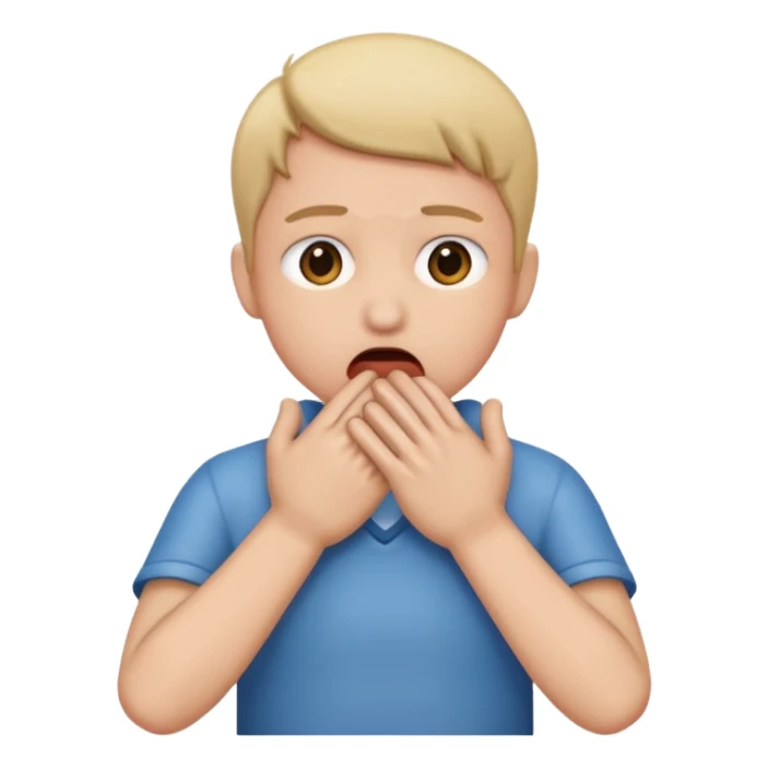 Choking self out emoji using hands sticker