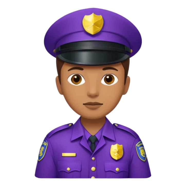 police with purple uniform sticker