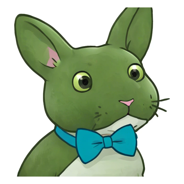 cute white bunny sticker