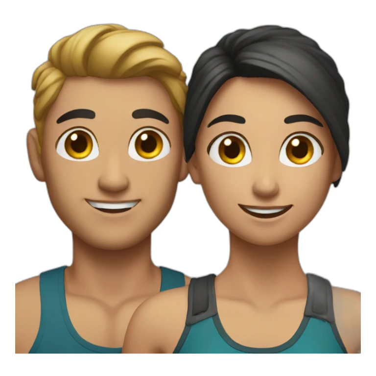 couple training together sticker