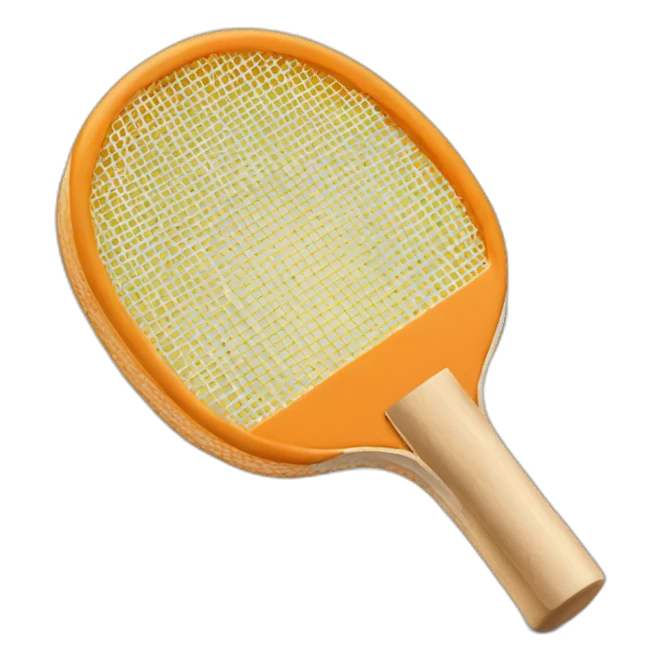 table tennis paddle made with pretzel sticker