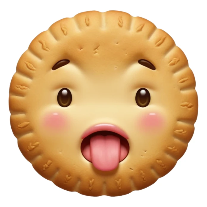 cute biscuit no cream cry tounge sticker