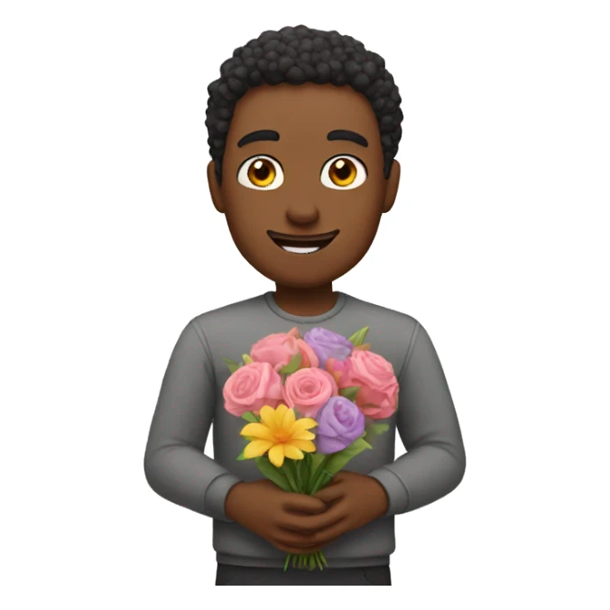 Husband giving flowers  sticker
