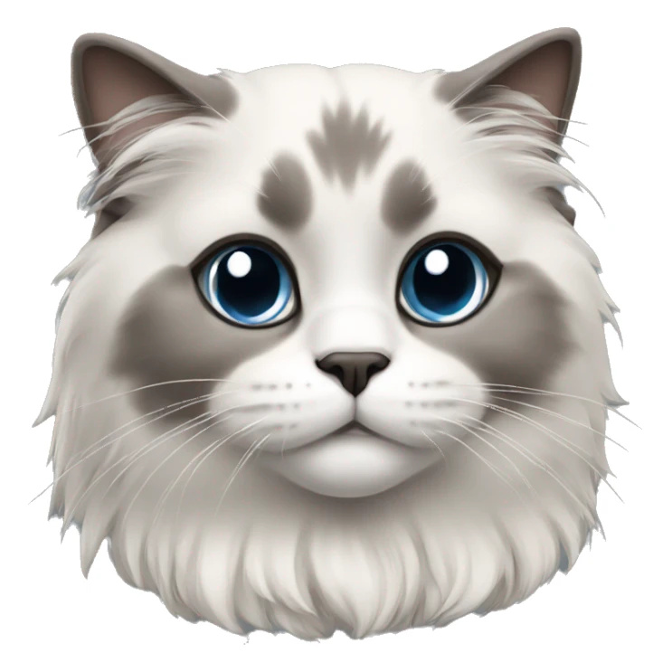 ragdoll cat with grey face sticker