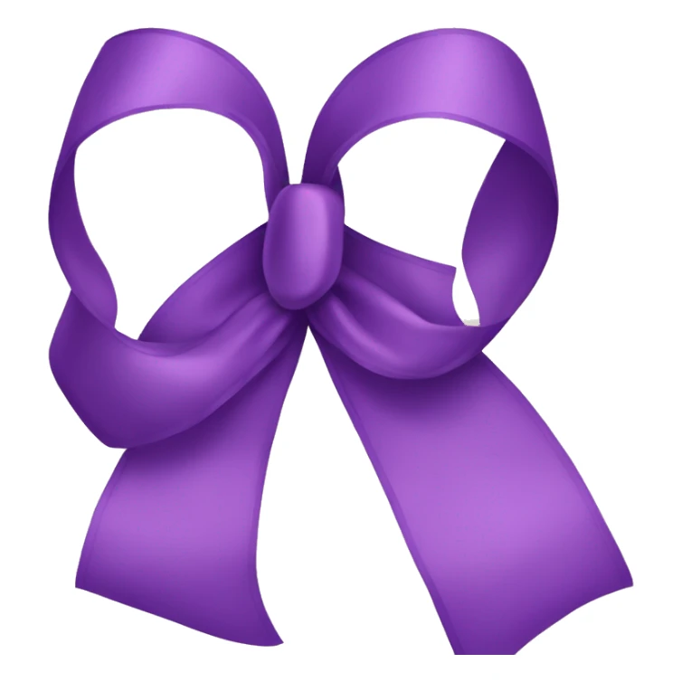 Purple ribbon bow wrote 7 in mid sticker