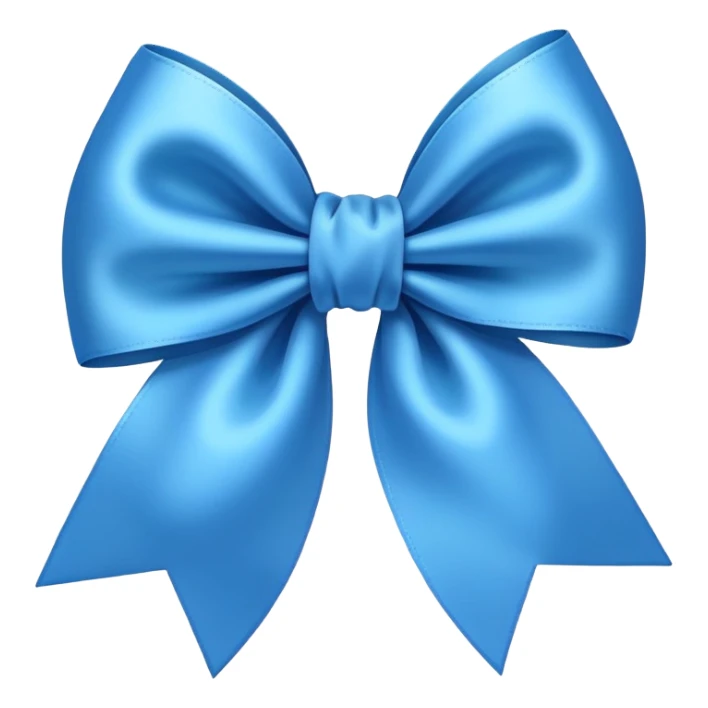 Blue bow skinny sticker