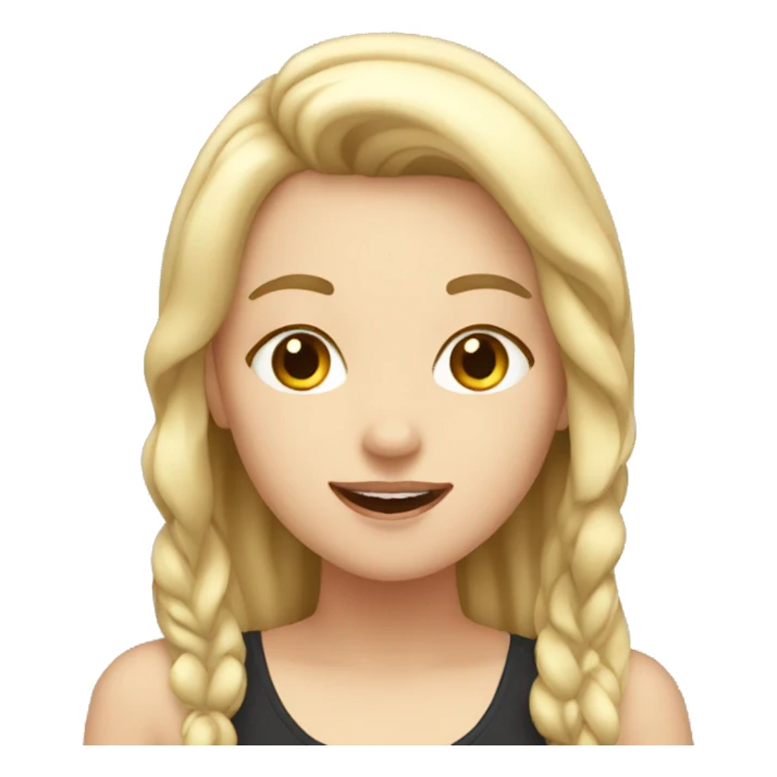 white girl singing sticker