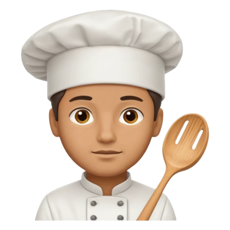 man with chef cap no utensil sticker