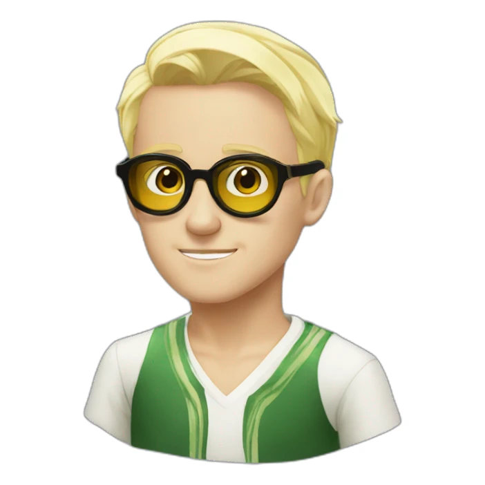 malfoy with solar glasses sticker