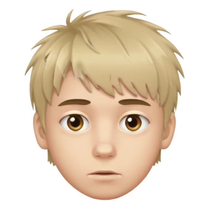 boy with messy fringe sticker