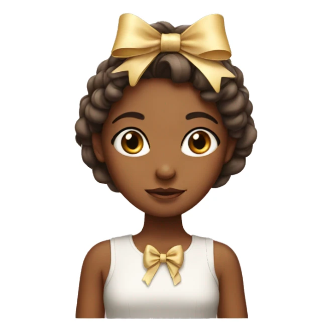 Girl with a bow on head sticker