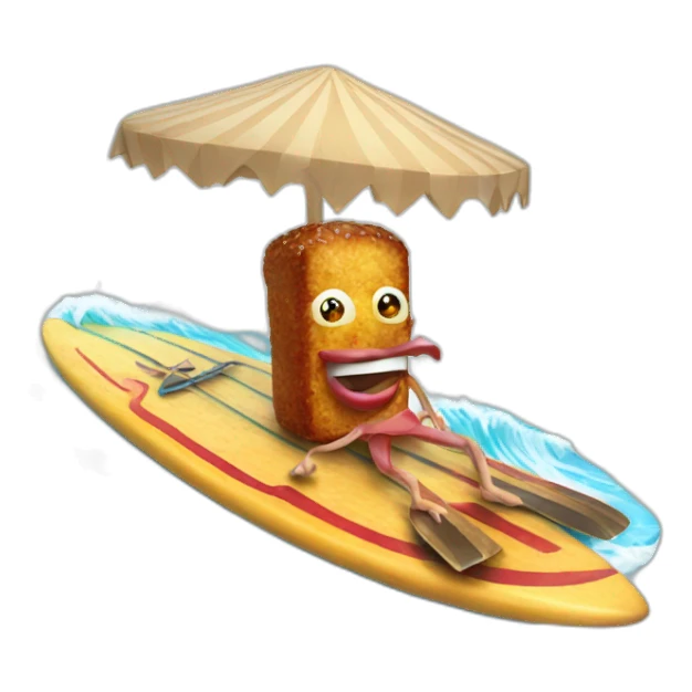 kebab on a surf board sticker