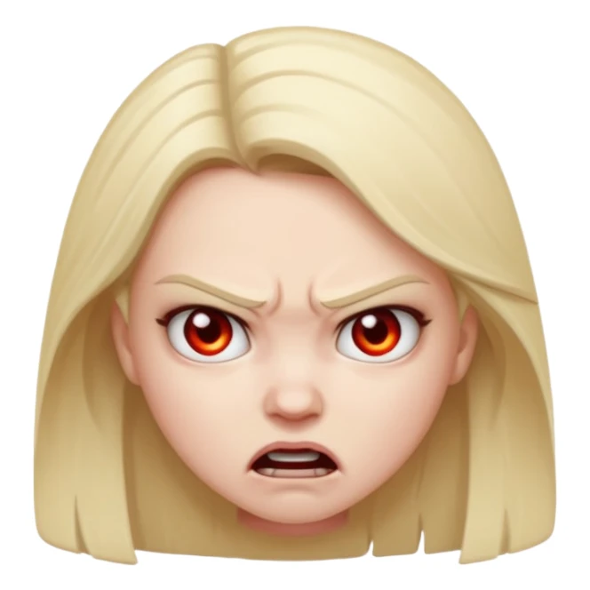 Girl angry sticker