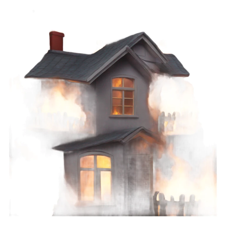 House on fire sticker