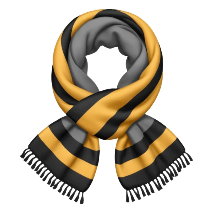scarf in grey and black stripes sticker
