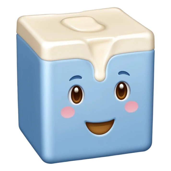 brique de lait bleu  sticker