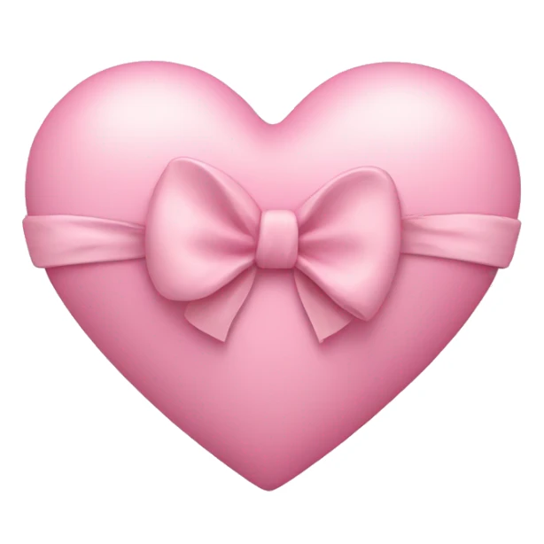 Pastel pink heart with bow  sticker