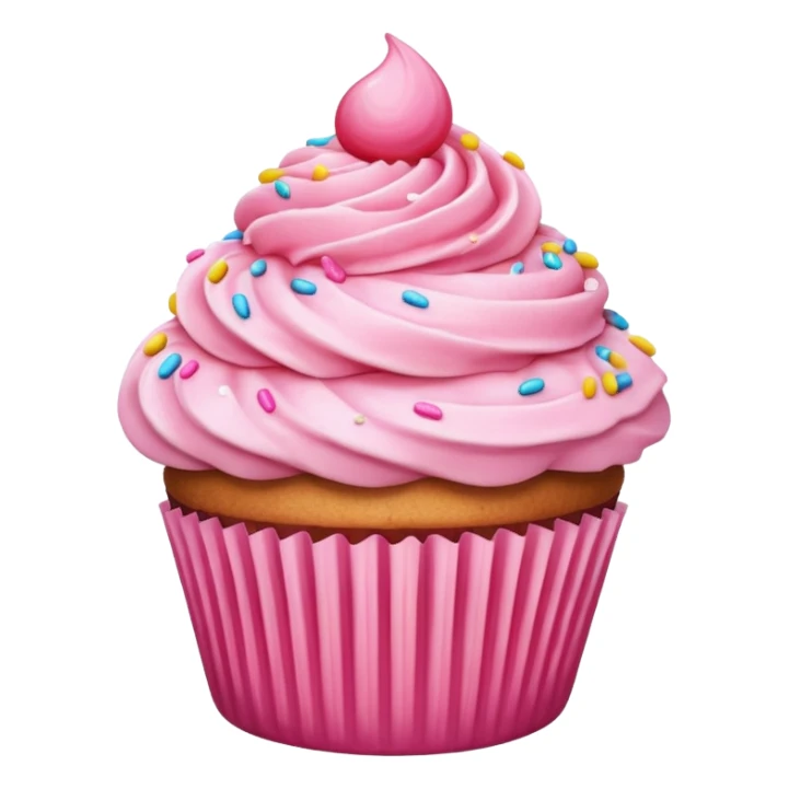 Cupcake with pink icing sticker