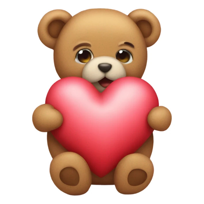 Heart with teddy  sticker
