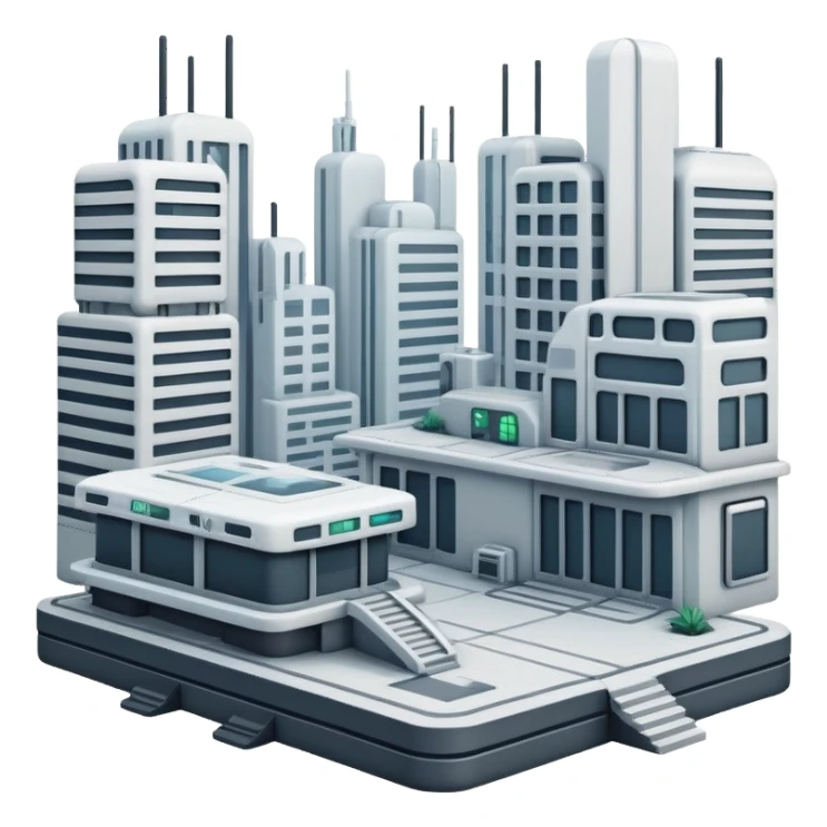 Dystopian Aesthetic Scenery Deco sticker