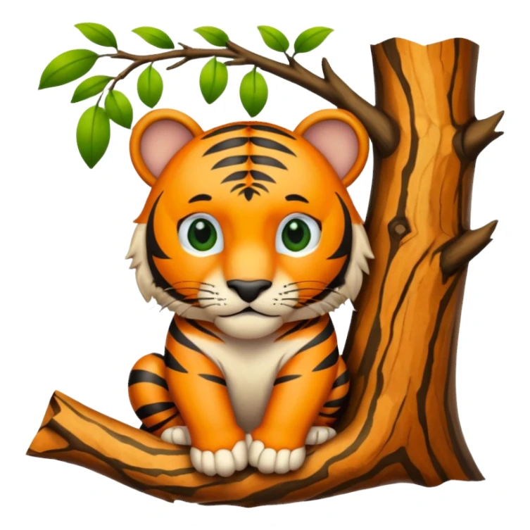 Tiger on tree sticker