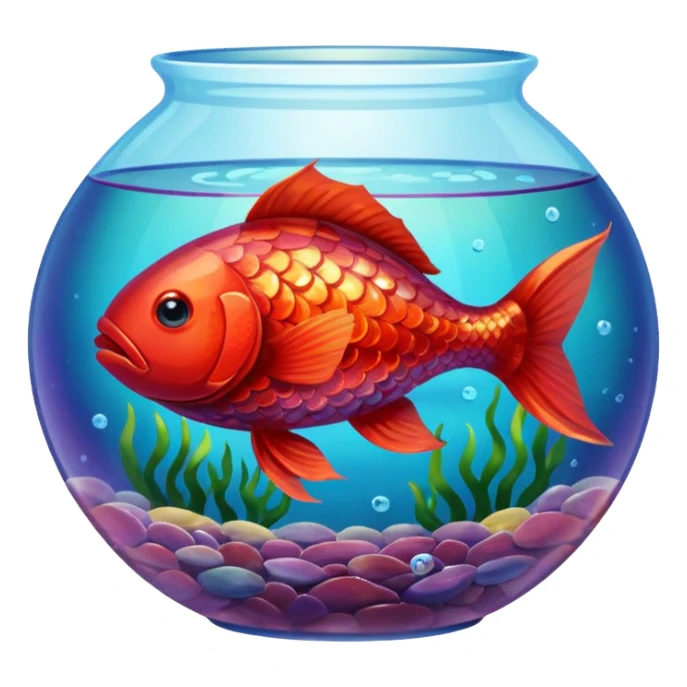 Red Fish in the house sticker