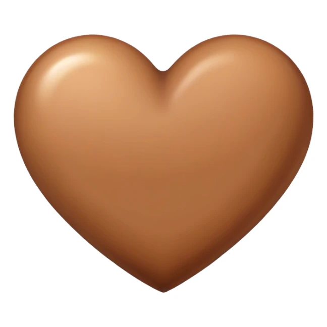 Brownish tan heart sticker