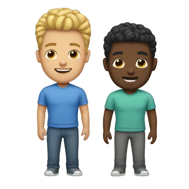 Interracial gay couple sticker