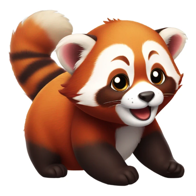 Red panda being silly sticker