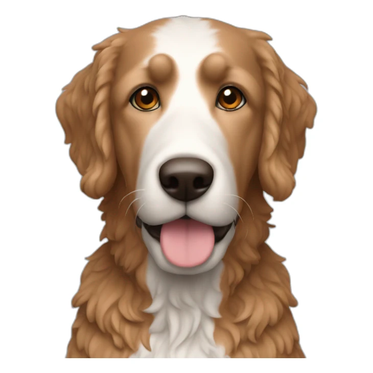 White-ladradoodle-3D-brown-eyes sticker