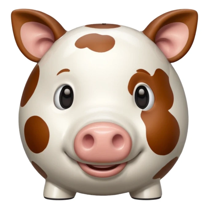cow piggiebank sticker