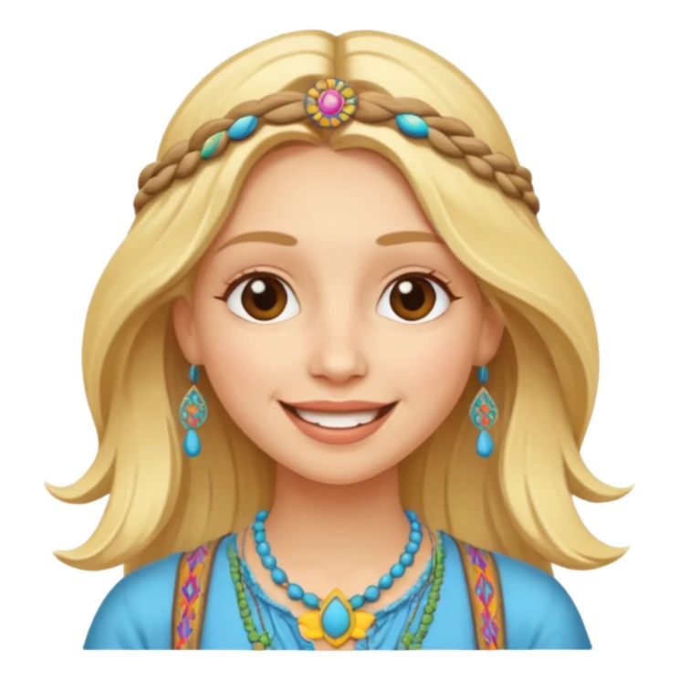 Hippie blonde joyeuse libre liberté sticker