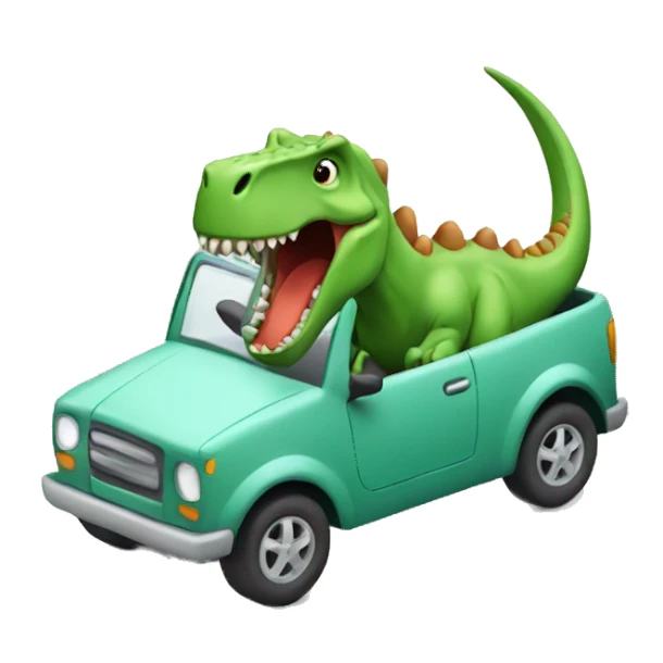 Dinosaur in a car sticker