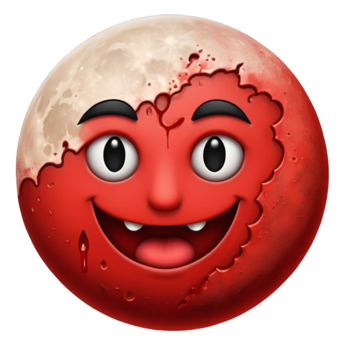 Half bloody moon  sticker