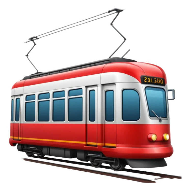tram train red sticker