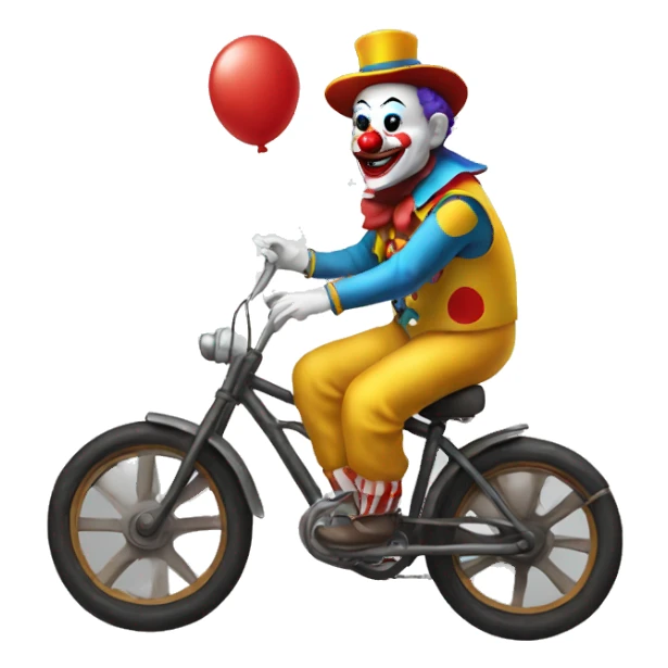clown on a bike sticker