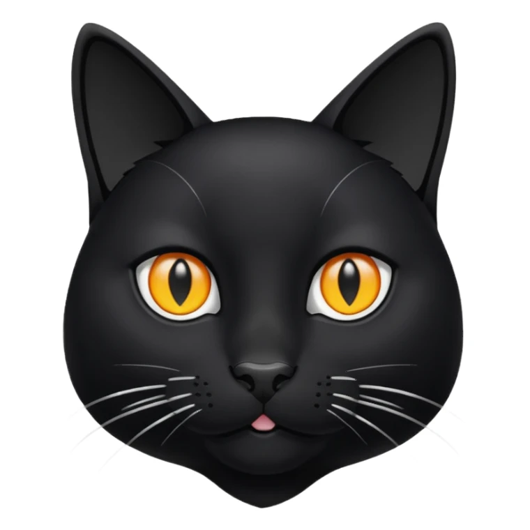 Black cat white nose sticker