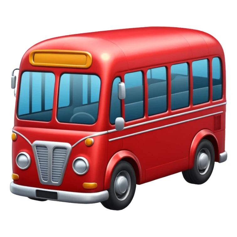 Single Bus in 3d style  sticker