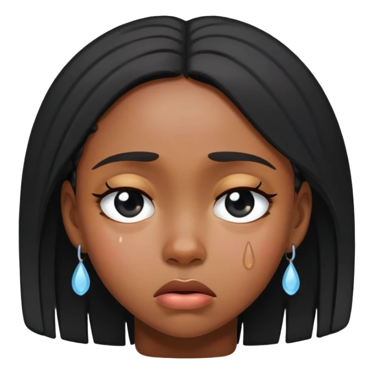 Black girl upset sticker