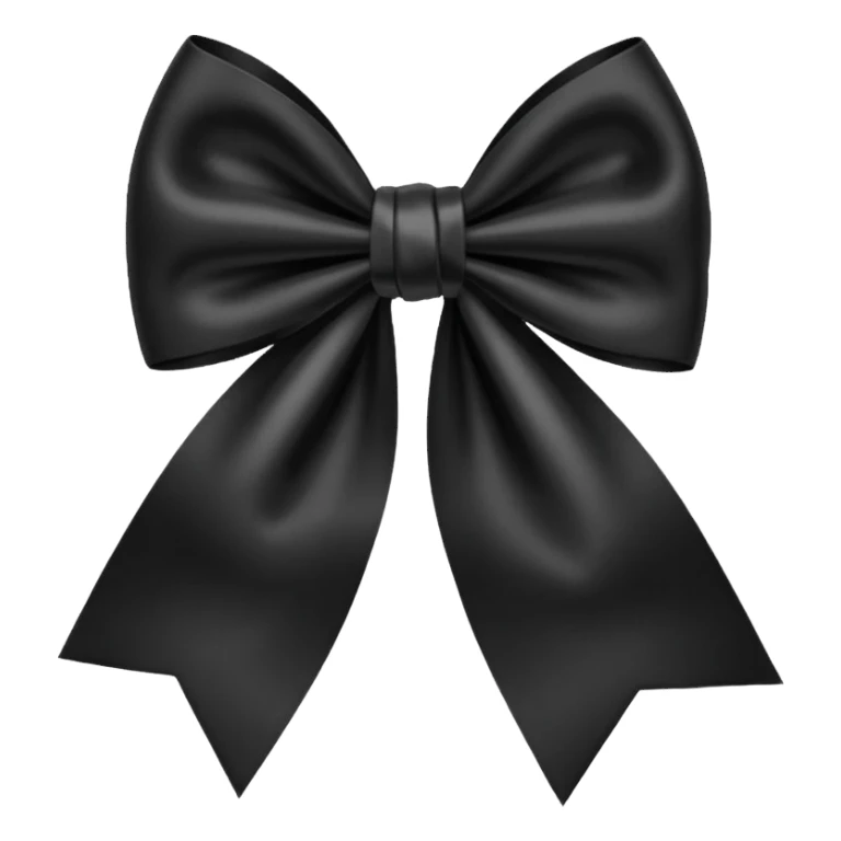 Black bow sticker