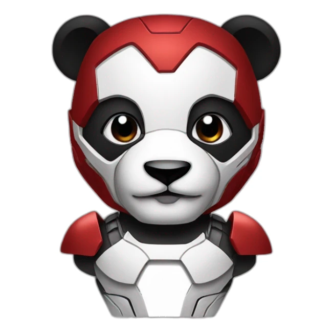 Iron Man Superhero Panda sticker