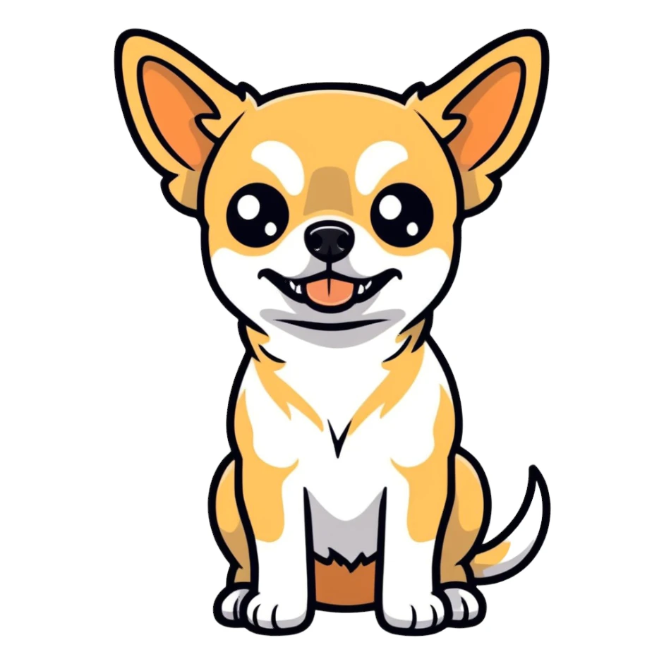 Scared chihuahua  sticker
