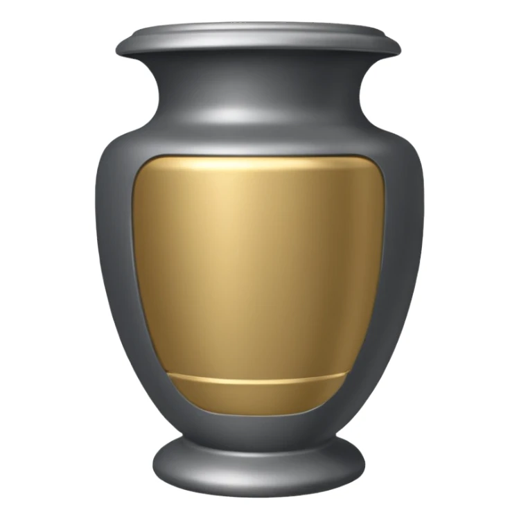 grey metalici urn sticker