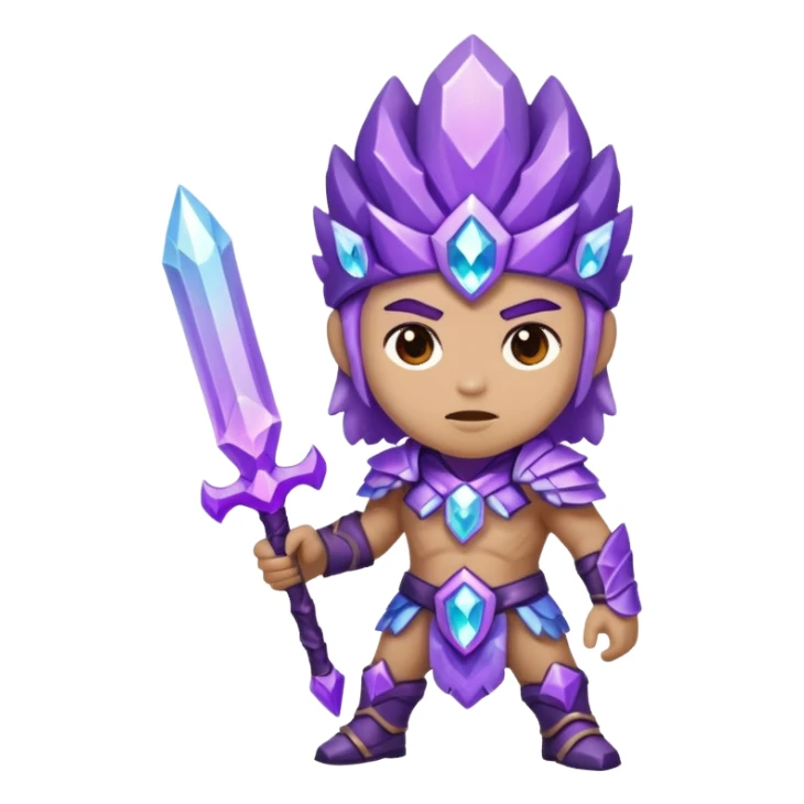crystal geode warrior sticker