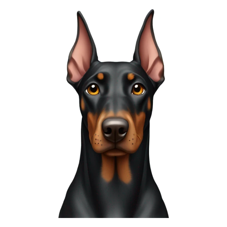 Doberman grown color  sticker